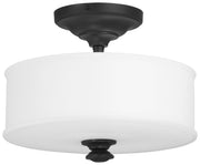 Harbour Point 2-Light Semi-Flush Mount in Coal