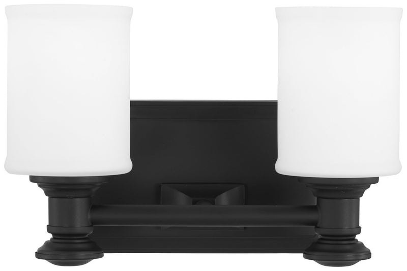 Harbour Point 2-Light Bath Vanity Light in Coal