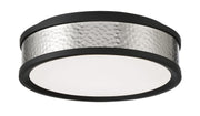 LED Metal Shade Flush Mount in Coal and Brushed Nickel
