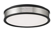 LED Metal Shade Flush Mount in Coal and Brushed Nickel