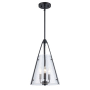 Armani Alivia 3-Light 11" Pendant in Black