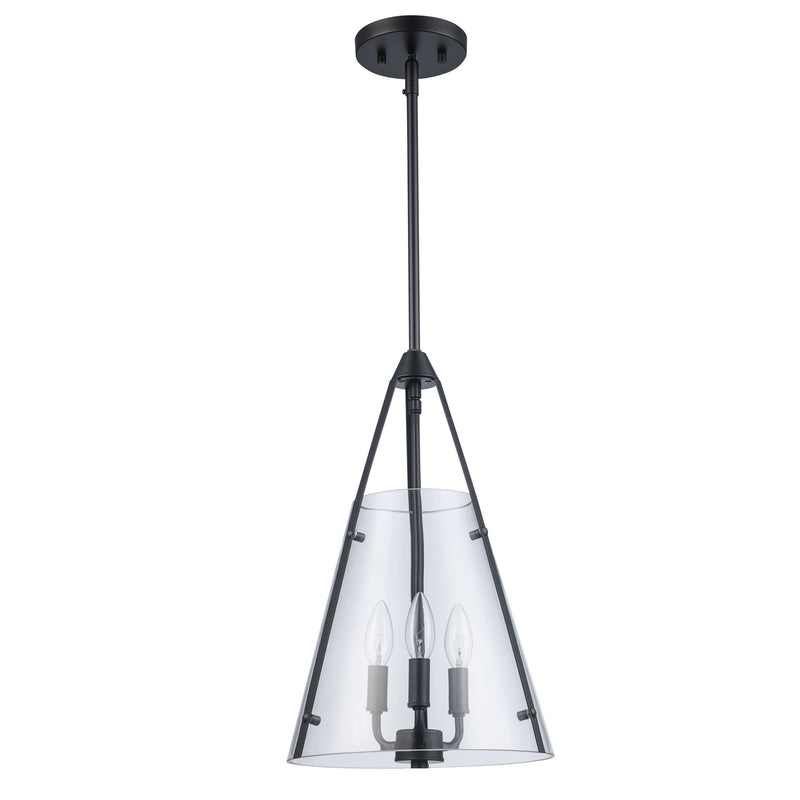 Armani Alivia 3-Light 11" Pendant in Black