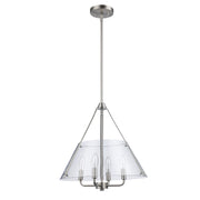 Armani Alivia 4-Light 17.5" Pendant in Brushed Nickel