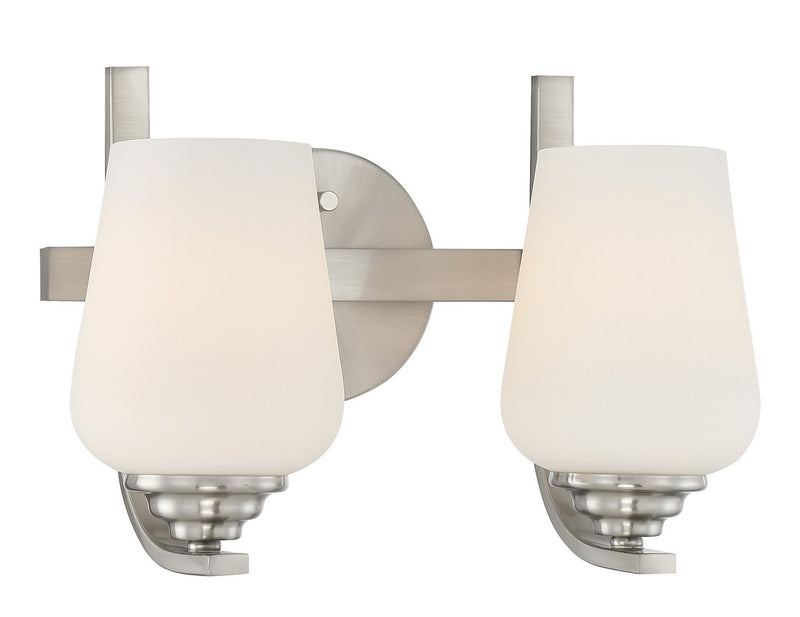 Shyloh 2-Light Bath Vanity Light in Brushed Nickel