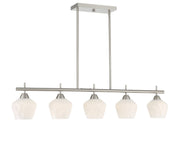 Camrin 5-Light Linear Chandelier in Brushed Nickel