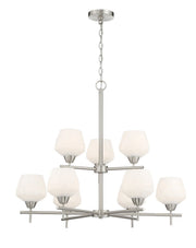 Camrin 9-Light Chandelier in Brushed Nickel