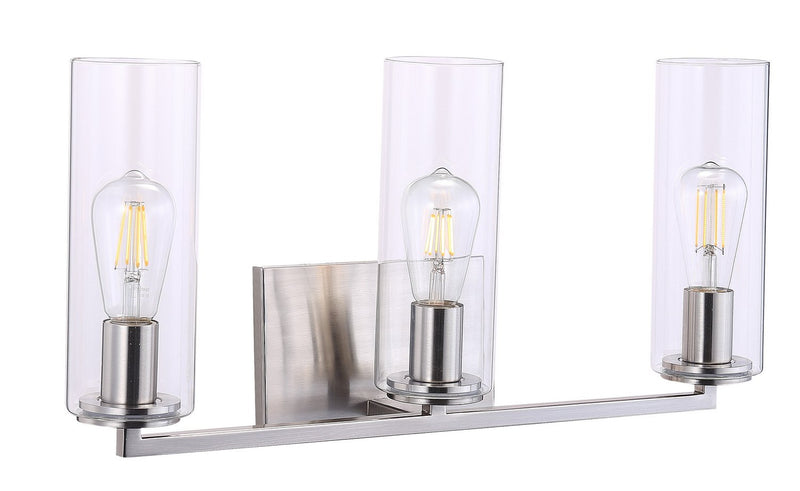 Acacia 3-Light Bath Vanity Light in Brushed Nickel
