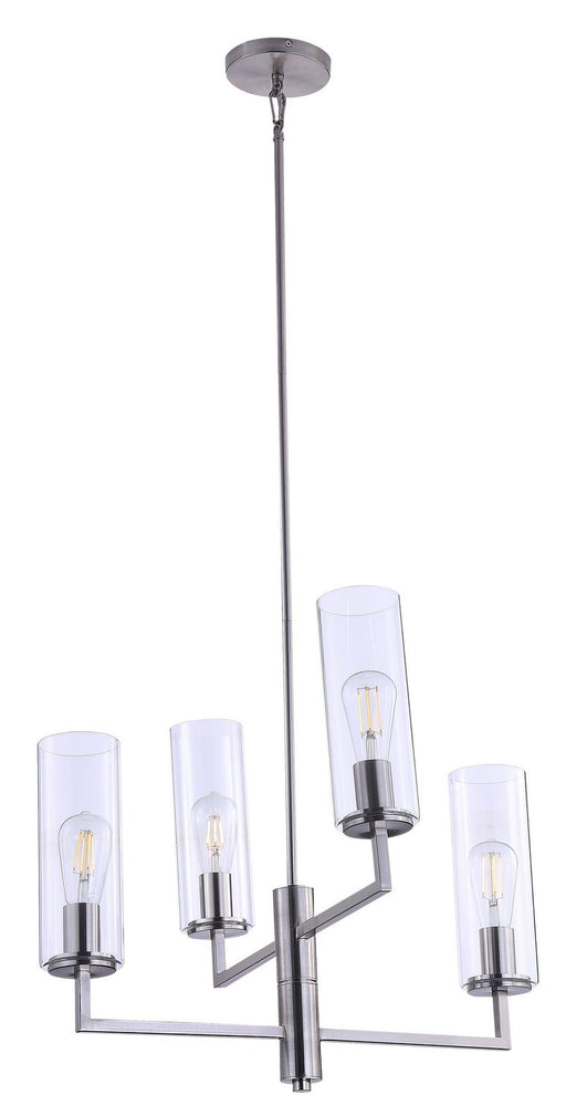 Acacia 4-Light Chandelier in Brushed Nickel