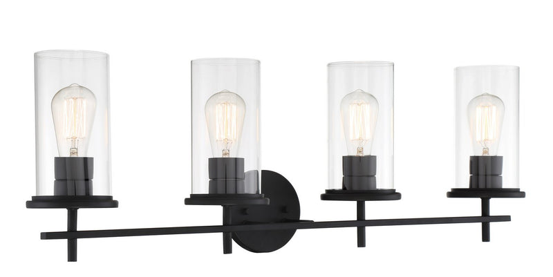 Haisley 4-Light Bath Vanity Light in Coal