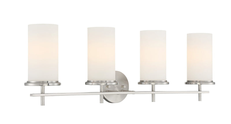 Haisley 4-Light Bath Vanity Light in Brushed Nickel