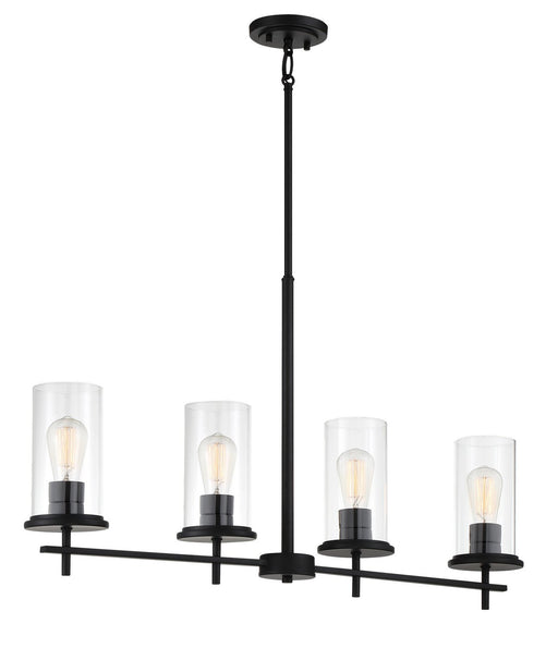 Haisley 4-Light Linear Chandelier in Coal