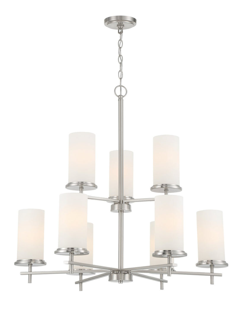 Haisley 9-Light Chandelier in Brushed Nickel