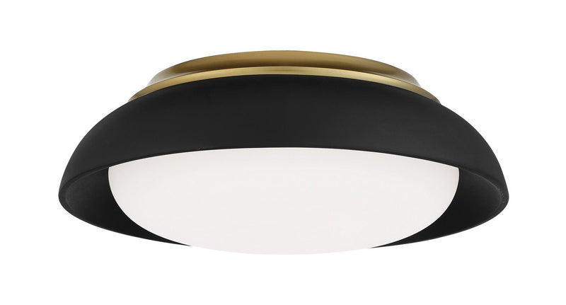 LED Dome Flush Mount 15" in Sand Coal w/Honey Gold