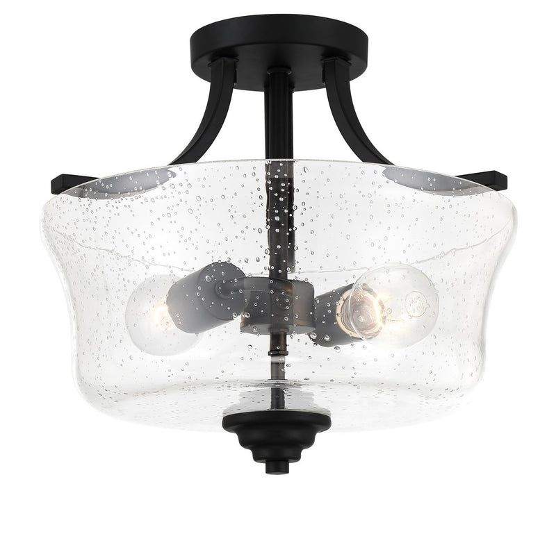 Shyloh 2-Light Semi-Flush Mount in Coal