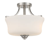 Shyloh 2-Light Semi-Flush Mount in Brushed Nickel
