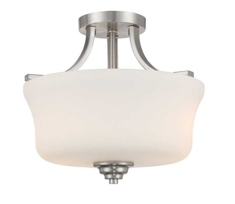 Shyloh 2-Light Semi-Flush Mount in Brushed Nickel