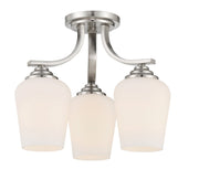Shyloh 3-Light Convertible Chandelier in Brushed Nickel