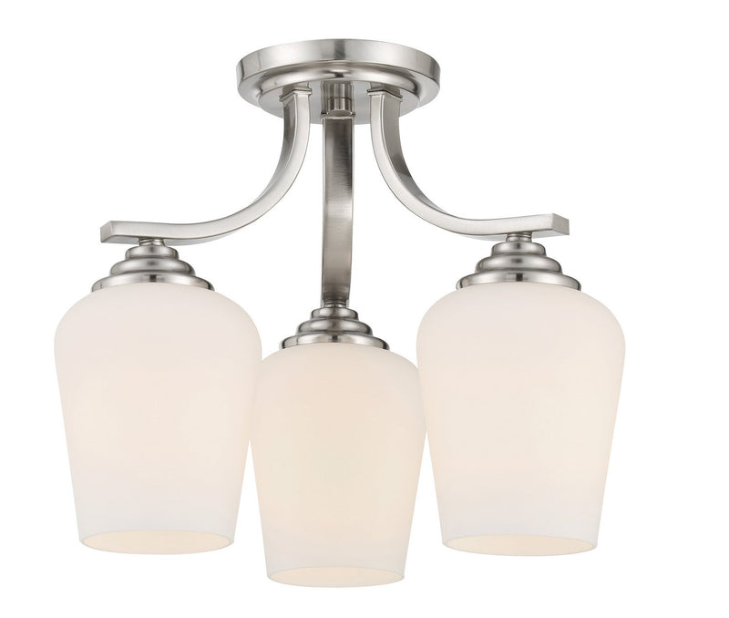 Shyloh 3-Light Convertible Chandelier in Brushed Nickel