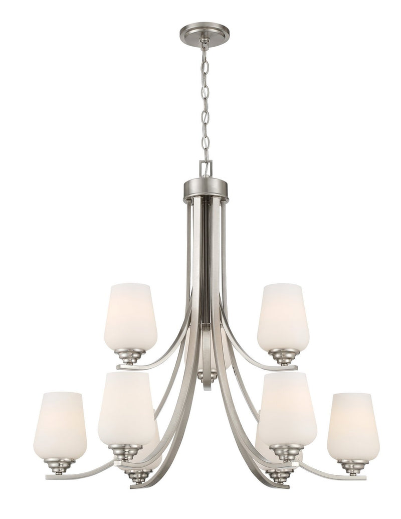 Shyloh 9-Light Chandelier in Brushed Nickel