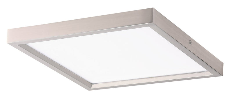 11" Square LED Flush Mount in Brushed Nickel