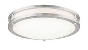 LED Round Flush Mount 13.75" in Brushed Nickel