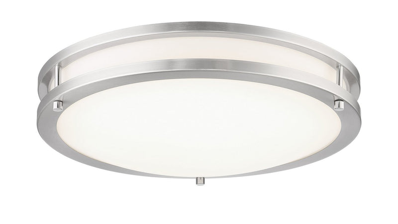 LED Round Flush Mount 13.75" in Brushed Nickel