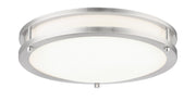 LED Round Flush Mount 15.75" in Brushed Nickel