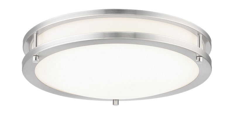 LED Round Flush Mount 15.75" in Brushed Nickel