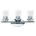 Corona Three Light Bath Vanity in Polished Chrome