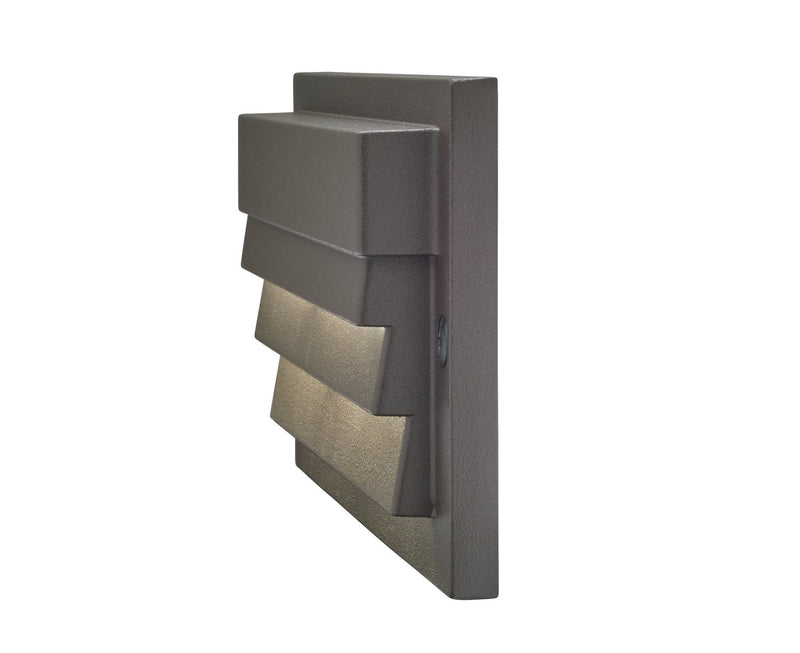 Landscape LED Surface-Mount Step Light in Textured Architectural Bronze