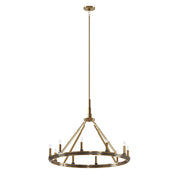 Emmala 10-Light Chandelier in Brushed Natural Brass