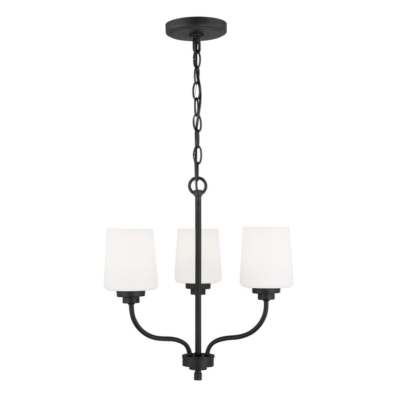 Windom 3-Light Chandelier in Midnight Black