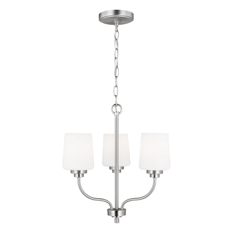 Windom 3-Light Chandelier in Brushed Nickel