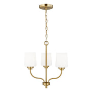 Windom 3-Light Chandelier in Satin Brass