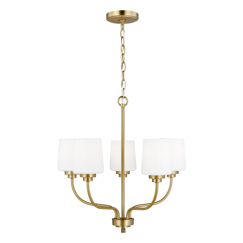 Windom 5-Light Chandelier in Satin Brass