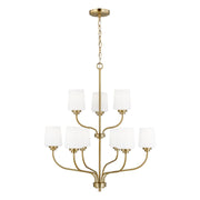 Windom 9-Light Chandelier in Satin Brass