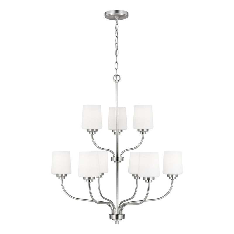 Windom 9-Light Chandelier in Brushed Nickel