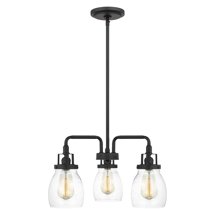 Belton Three Light Chandelier in Midnight Black