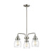 Belton Three Light Chandelier in Brushed Nickel