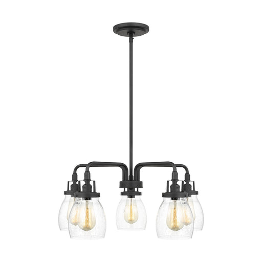 Belton Five Light Chandelier in Midnight Black