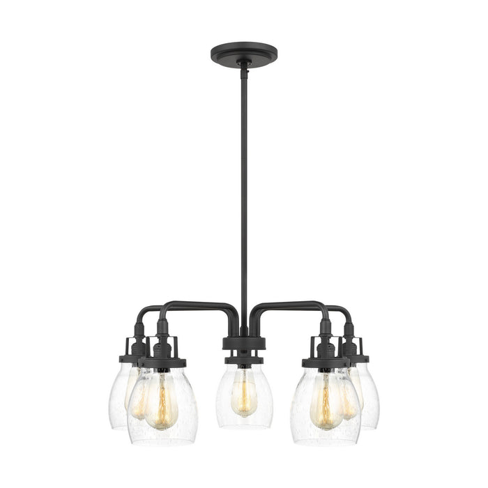 Belton Five Light Chandelier in Midnight Black