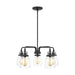 Belton Five Light Chandelier in Midnight Black