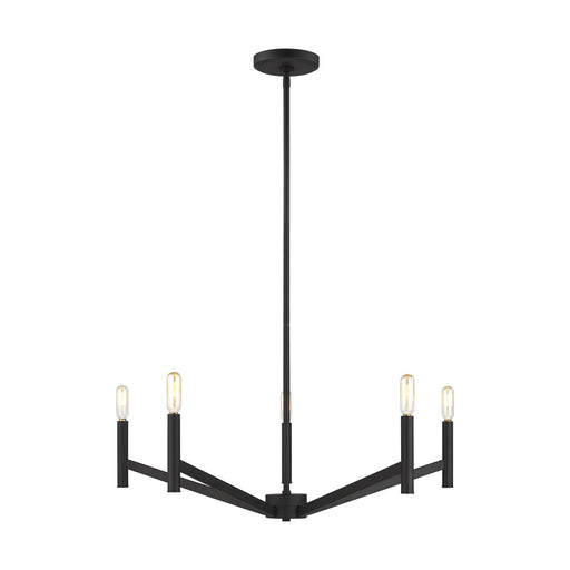 Vector 5-Light Chandelier in Midnight Black