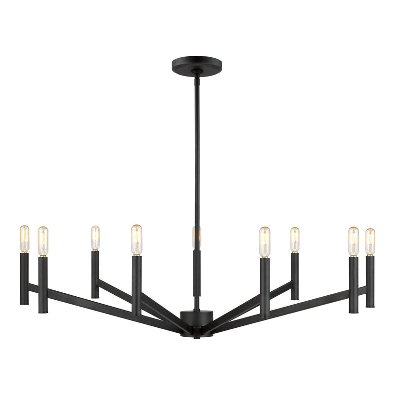 Vector 9-Light Chandelier in Midnight Black