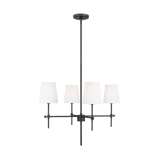 Baker 4-Light Small Chandelier in Midnight Black