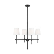 Baker 4-Light Small Chandelier in Midnight Black