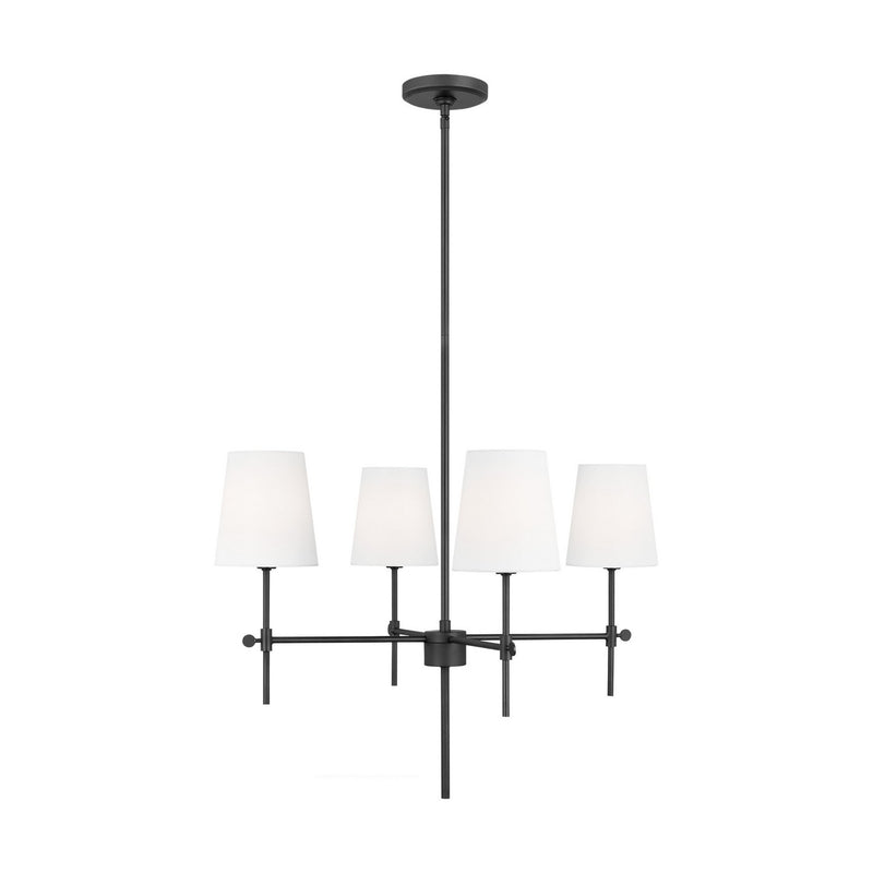 Baker 4-Light Small Chandelier in Midnight Black