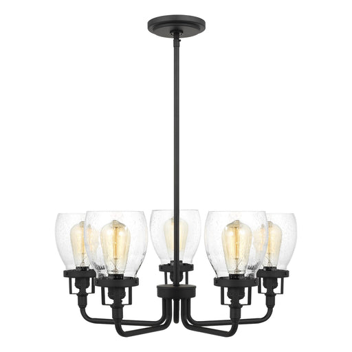 Belton Five Light Chandelier in Midnight Black