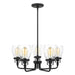 Belton Five Light Chandelier in Midnight Black