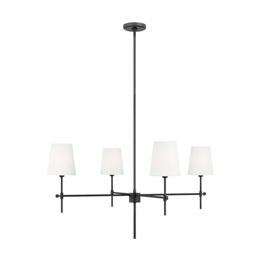 Baker 4-Light Large Chandelier in Midnight Black